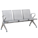 Style C3 Seater Metal Bench Grey