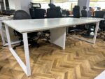 Style Alpha Meeting Table L240cm MDF White Premium Melamine Finish - Image 3