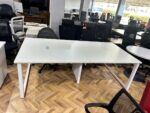 Style Alpha Meeting Table L240cm MDF White Premium Melamine Finish - Image 2