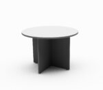 BC 100 Round Meeting Table 100cm Beech Melamine - Image 3