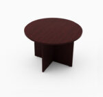 BC 100 Round Meeting Table 100cm Beech Melamine - Image 4