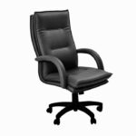 130A Custom-made High Back Chair in PVC Black