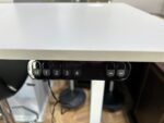Height Adjustable Table 120cm White Melamine - Image 3