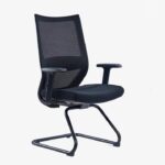 817C Visitor Medium Back Mesh Chair Black