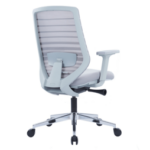 818B Ergonomic Mesh Chair Light Grey - Image 3