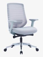 818B Ergonomic Mesh Chair Light Grey - Image 2