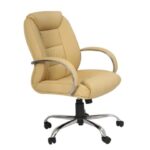 Florance BB Medium Back Chair Beige PU