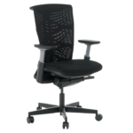 MF Merry 01B Medium Back Ergonomic Chair Mesh Black - Image 2
