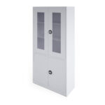 Style Full Height Cabinet with Half Glass Door