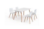 Style Begonia Rectangular Dining Table 140cm White - Image 3