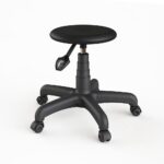 Style Bolivar Stool Chair With Polyurethane Base and Wheels