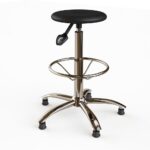 Style Bolivar Stool Chair With Chrome Base, Glides and Draft Kit