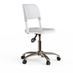Style Elegant Chair With Chrome Base and Wheels