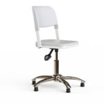 Style Elegant Chair With Chrome Base and Glides