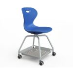 Style Felisa Wheeled and Sheet Metal Basket Chair