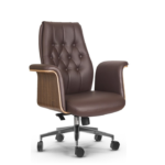 ST-1486B-BK Medium Back Executive Chair Brown