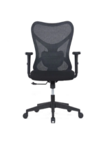 1279B Ergonomic Medium Back Mesh Chair Black