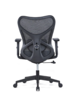 1279B Ergonomic Medium Back Mesh Chair Black - Image 4