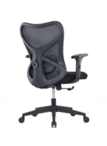 1279B Ergonomic Medium Back Mesh Chair Black - Image 3