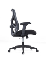 1279B Ergonomic Medium Back Mesh Chair Black - Image 2