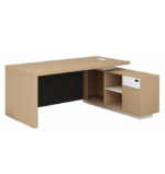 SOF SV-EXD 160L Executive L-Shape Desk Oak-White - Image 2