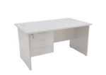 WH120+H3 Rectangular Desk Melamine White