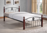 SOF 03 SINGLE METAL BED WITH WOODEN LEG - Image 2