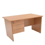 BC120+H3 Rectangular Desk Melamine Beech