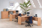 BC120+H3 Rectangular Desk Melamine Beech - Image 3