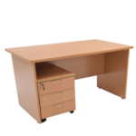 BC140+M3 Rectangular Desk Melamine Beech