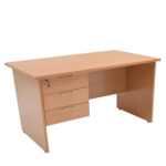 BC160+H3 Rectangular Desk Melamine Beech