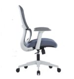 CH-056B Ergonomic Medium Back Mesh Chair Grey - Image 3