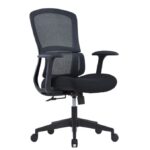 CH-056B Ergonomic Medium Back Mesh Chair Black