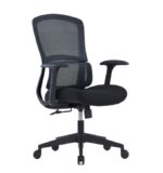 CH-056B Ergonomic Medium Back Mesh Chair Black