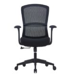 CH-056B Ergonomic Medium Back Mesh Chair Black - Image 2