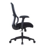 CH-056B Ergonomic Medium Back Mesh Chair Black - Image 3