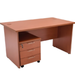 CH120+M3 Rectangular Desk Melamine Cherry