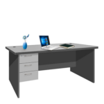 GR120+H3 Rectangular Desk Melamine Grey - Image 2