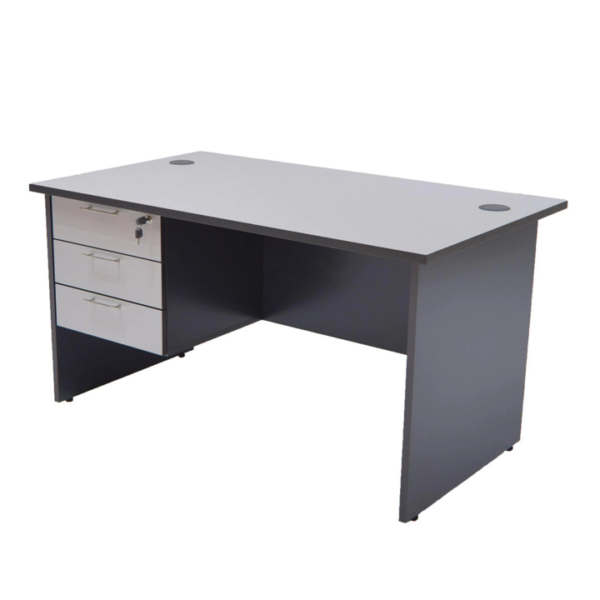 GR120+H3 Rectangular Desk Melamine Grey