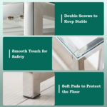 Style Console Table with Stainless Steel Frame and Clear Glass Top - Image 5