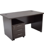 WG180+M3 Rectangular Desk Melamine Wenge