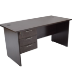 WG140+H3 Rectangular Desk Melamine Wenge