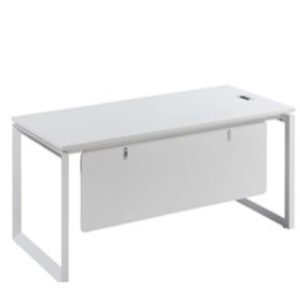 White Series ML180 Rectangular Metal Leg white Melamine Desk