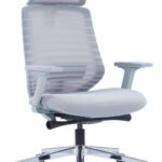 818A Ergonomic Mesh Chair Light Grey