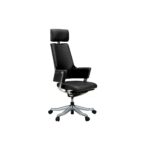 Delphi A High Back Chair Half Leather Black Made in Malaysia