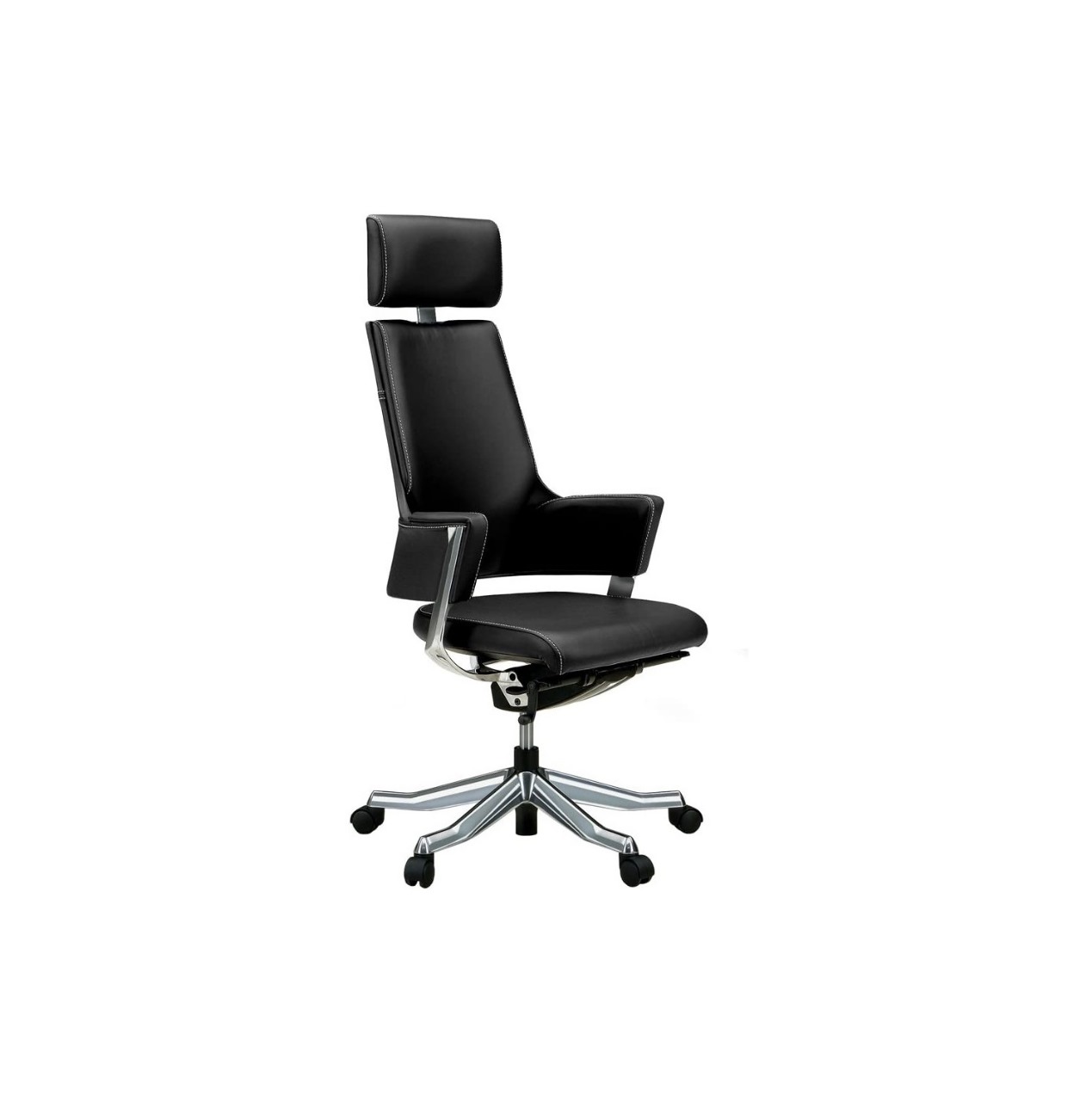 Delphi High back Chair Delphi A High Back Chair Half Leather Black Made in Malaysia - Image 1